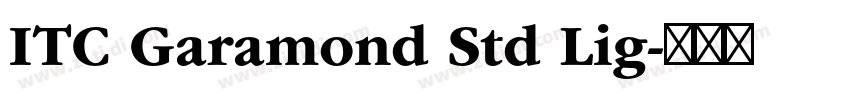 ITC Garamond Std Lig字体转换